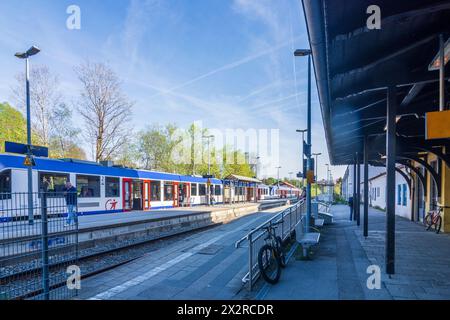 Miesbach: Miesbach train station, local trains of BRB in Oberbayern, Tegernsee Schliersee, Upper Bavaria, Bayern, Bavaria, Germany Stock Photo