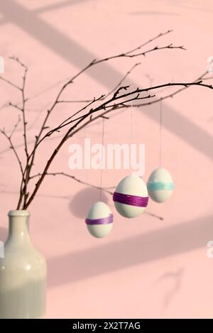 Studio shot of DIY Easter eggs Stock Photo