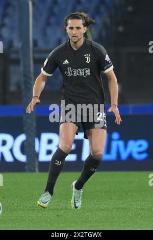 Rome, Italy,23 April, 2024 Adrien Rabiot of Juventus FC  during the Soccer Italian Cup Match Between SS Lazio vs Juventus FC Credit:Agostino Gemito/ Alamy Live News Stock Photo