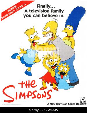 1990 The Simpsons Season One Fox ad Stock Photo