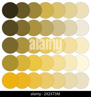 Golden gradient dot pattern. Shades from dark to light gold. Geometric backdrop design. Vector illustration. EPS 10. Stock Vector