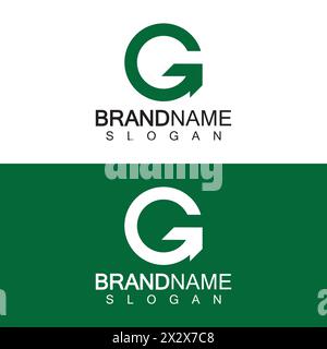 Letter G arrow logo vector template Stock Vector