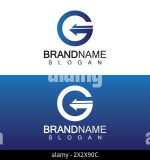 Letter G arrow logo vector template Stock Vector