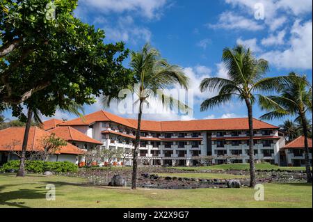 18.07.2023, Nusa Dua, Bali, Indonesia - Exterior view of the Grand Hyatt Bali hotel complex on the beach of Nusa Dua at the southern tip of the island Stock Photo