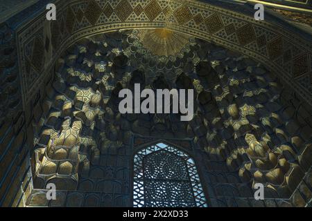 Amir Temur Mausoleum interior intricate decoration view Stock Photo