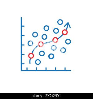 Regression Analysis Vector Icon Design Stock Vector