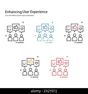 Enhancing User Experience User-Centric Vector Icon Design Stock Vector