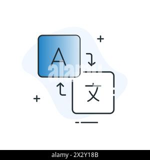 Translation Language Conversion Vector Icon Design Stock Vector