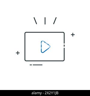 Video Prediction Predictive Video Analysis Vector Icon Design Stock Vector