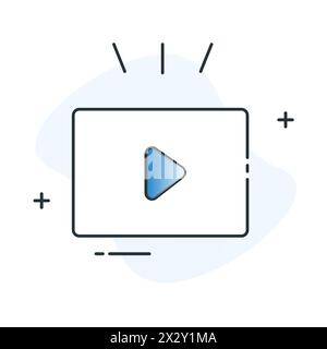 Video Prediction Predictive Video Analysis Vector Icon Design Stock Vector