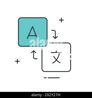 Translation Language Conversion Vector Icon Design Stock Vector