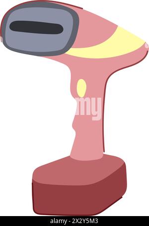 Handheld Steamer Portable Cartoon Vector Illustration Stock Vector 