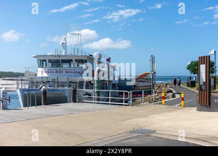 Jervis Bay whale and dolphin watching boat, Huskisson, Jervis Bay Marine Park, New South Wales, Australia Stock Photo