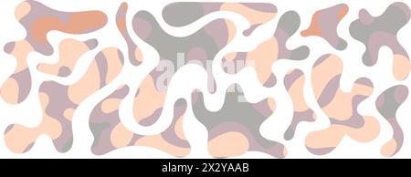 Freeform blob shapes. Abstracts amoeba shapes, freeform organic elements. Stock Vector