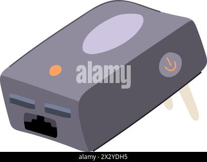 small travel router cartoon vector illustration Stock Vector Image ...