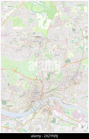 Road Map of Newcastle Upon Tyne, England Stock Photo - Alamy