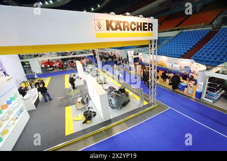 MOSCOW - NOVEMBER 15: Presentation of cleaning products at 14th International Exhibition of purity ExpoClean 2012 in SC Olympiysky, on November 15, 20 Stock Photo