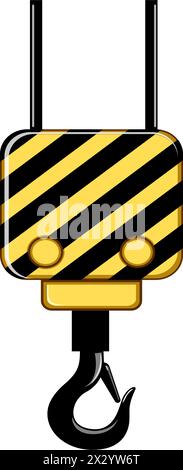 Carne Block With Rigging Vector rigging crane hook cartoon vector illustration Stock Vector Image & Art ...