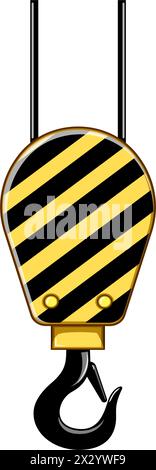 Carne Block With Rigging Vector rigging crane hook cartoon vector illustration Stock Vector Image & Art ...