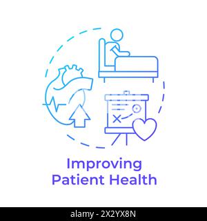 Improving patient health blue gradient concept icon Stock Vector