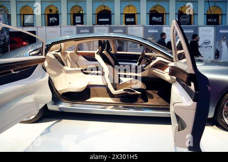 MOSCOW - APRIL 8: Presentation of S60 R-Design at Volvo Fashion Week in Moscow on April 8, 2012 in Moscow, Russia. Stock Photo