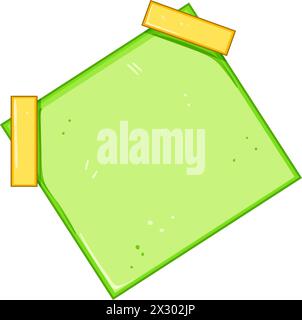 task pinned paper notes cartoon vector illustration Stock Vector Image ...