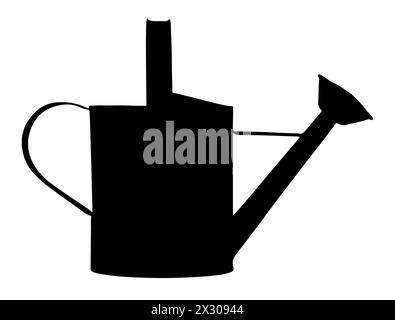 Watering can silhouette vector art Stock Vector