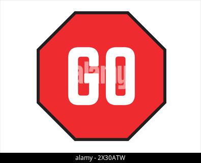 Go road signal vector art Stock Vector