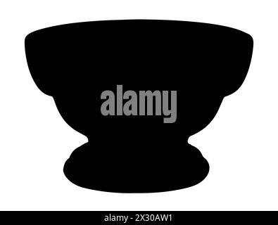 Bowl silhouette vector art Stock Vector