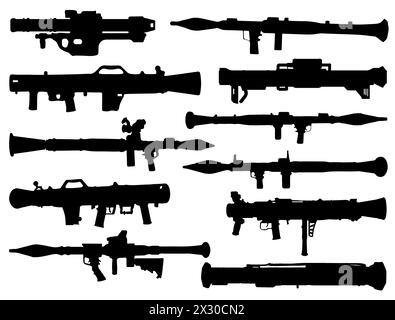 Rocket launcher silhouette vector art Stock Vector