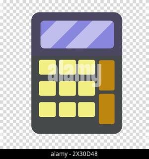 Currency exchanger, technology, calculator, calculation, cryptocurrency, flat design, simple image, cartoon style. Money making concept. Vector line i Stock Vector