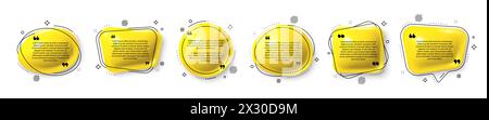 Speech bubble 3d icons with double quotes. Speak bubble text, chatting box, chat dialog icon. Vector Stock Vector