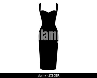 Corset midi dress silhouette vector art Stock Vector Image & Art - Alamy