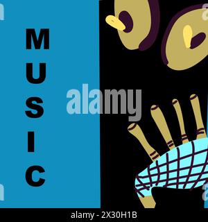 Poster or banner for the jazz festival with music instruments. Perfect for music events, jazz concerts. Vector illustration Stock Vector