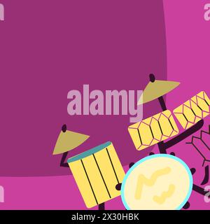 Poster or banner for the jazz festival with music instruments. Perfect for music events, jazz concerts. Vector illustration Stock Vector