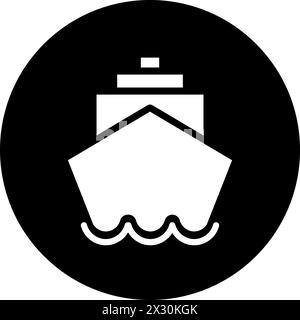 Ship icon as symbol for web page design of ship traveling Stock Vector