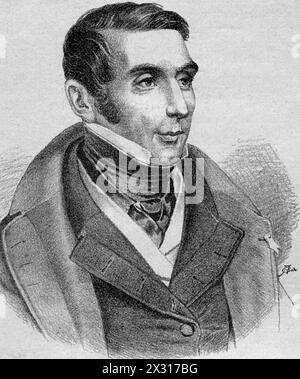 Scribe, Augustin Eugene, 24.12.1791 - 20.2.1861, French writer, lithograph by Bernard-Romain Julie, ADDITIONAL-RIGHTS-CLEARANCE-INFO-NOT-AVAILABLE Stock Photo