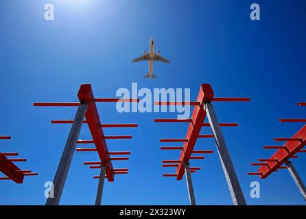 ITALY, Bari, international airport, flight sensors Stock Photo