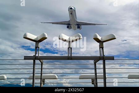 ITALY, Bari, international airport, flight sensors Stock Photo