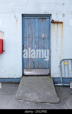 Old weathered wooden door Stock Photo