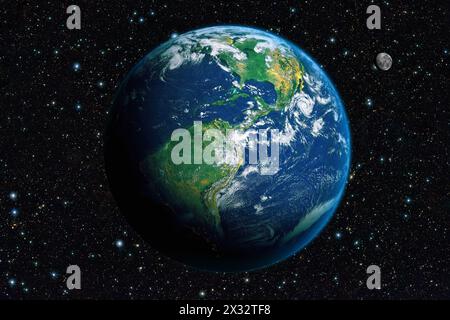 The Earth From Space. America Stock Photo