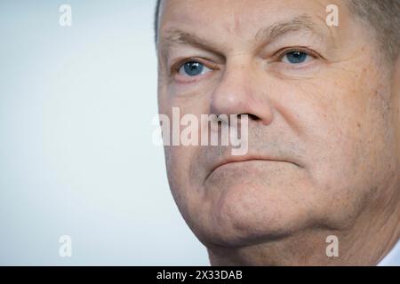 Berlin, Deutschland. 24th Apr, 2024. Olaf Scholz (SPD), Federal Chancellor. Berlin, April 24, 2024. Credit: dpa/Alamy Live News Stock Photo