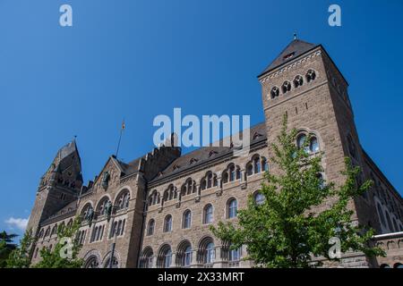 The Prussian government building in the Rhine complex in Koblenz Stock Photo