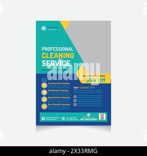 cleaning service flyer design Stock Vector