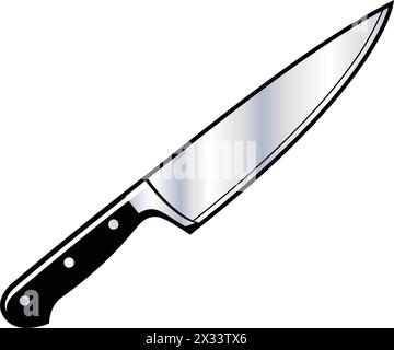 german style chef knife icon isolated on transparent background vector Stock Vector