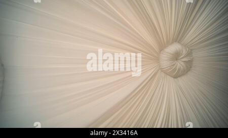 Ceiling of a wedding tent at a wedding celebration. Stock Photo