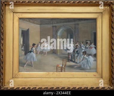 Edgar Degas - The Dance Foyer at the Opera on the rue Le Peletier Stock