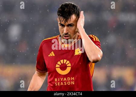 Stephan El Shaarawy of AS Roma during the Europa League football match between AS Roma and AC Milan at Olimpico stadium in Rome (Italy), April 18th, 2024. Stock Photo