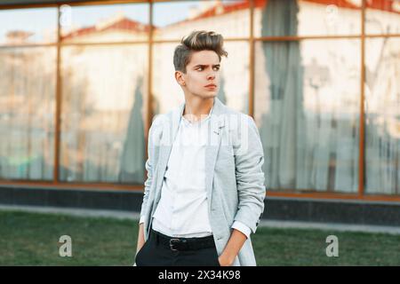 Young Businessman In Urban Background Stock Photo