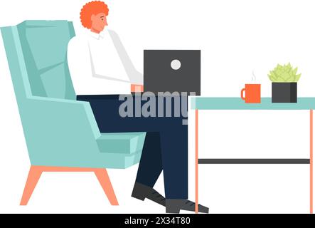 Freelance art, vector flat style design illustration Stock Vector